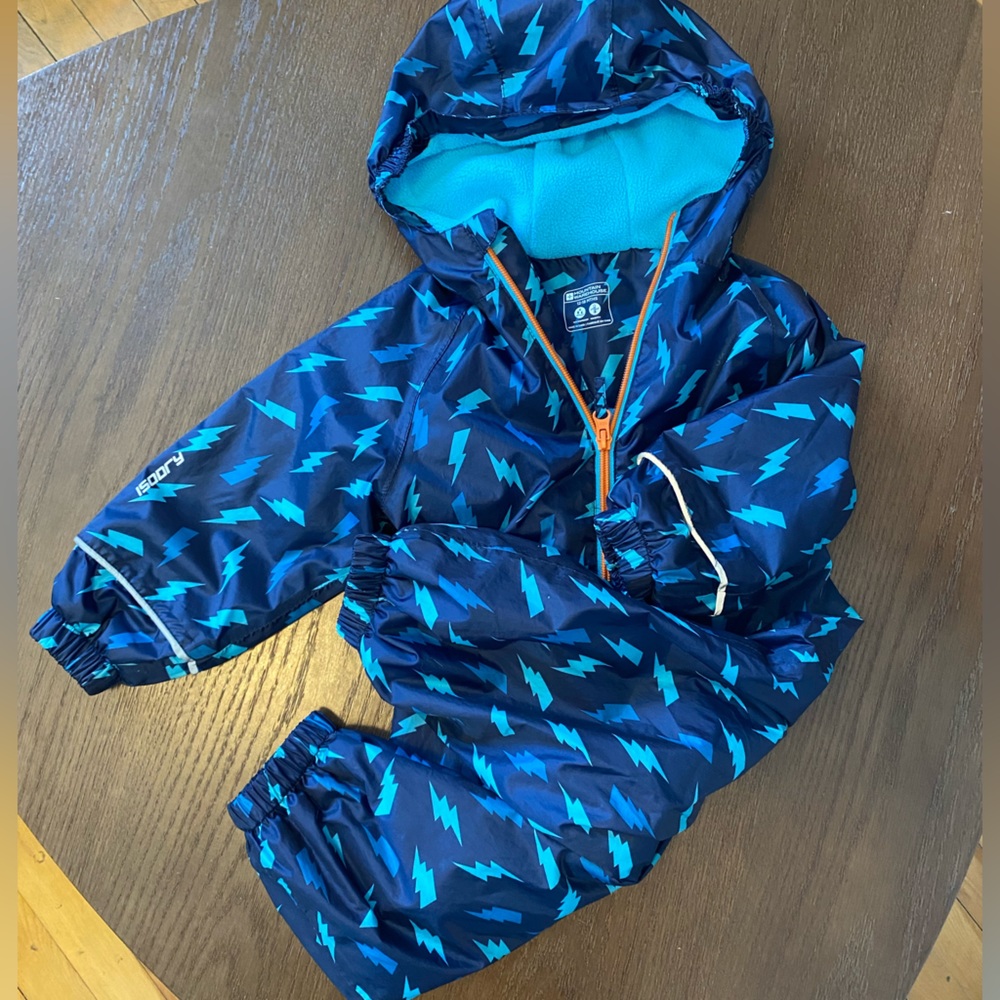 Toddler warm lined rainsuit